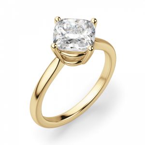 Кольцо с перевернутым бриллиантом формы Кушон - Фото 1