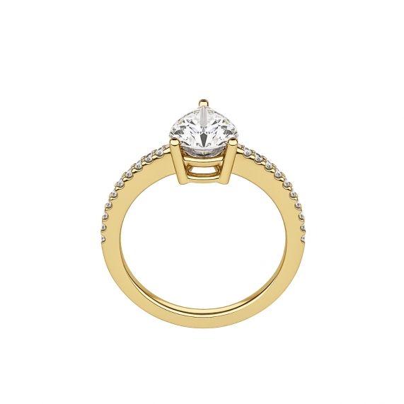 Кольцо с бриллиантом Груша Изображение 1