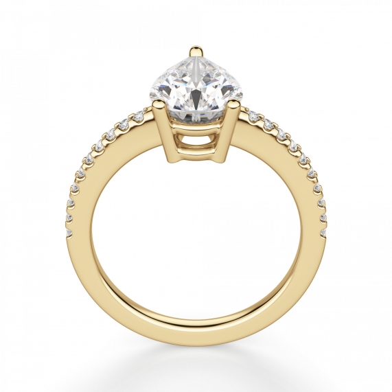 Кольцо с бриллиантом Груша Изображение 1