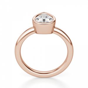 Кольцо с бриллиантом Груша в розовом золоте - Фото 2