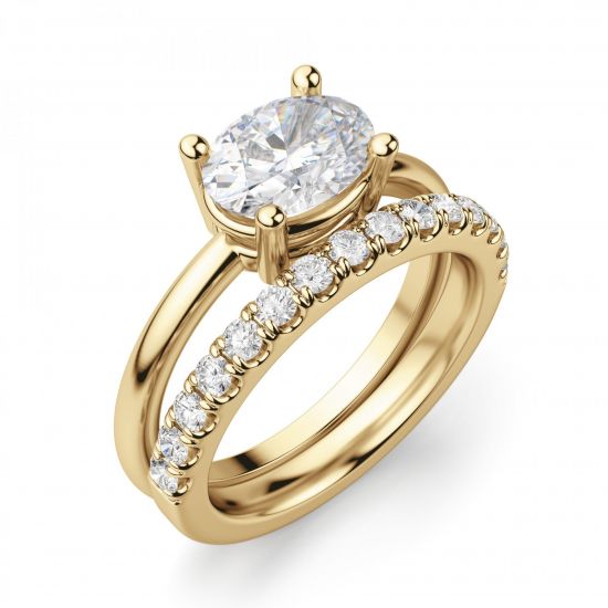 Кольцо с перевернутым овальным бриллиантом,  Больше Изображение 5
