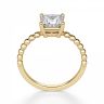 Золотое кольцо из шариков с бриллиантом Принцесса, Изображение 4