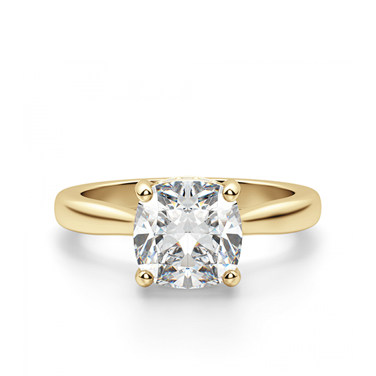 Золотое кольцо с бриллиантом Кушон из золота, Изображение 1