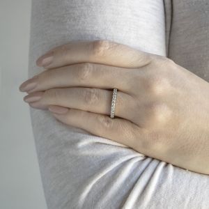 Кольцо полудорожка с 15 бриллиантами - Фото 3