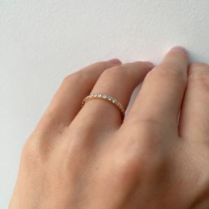 Кольцо полудорожка с 15 бриллиантами - Фото 5
