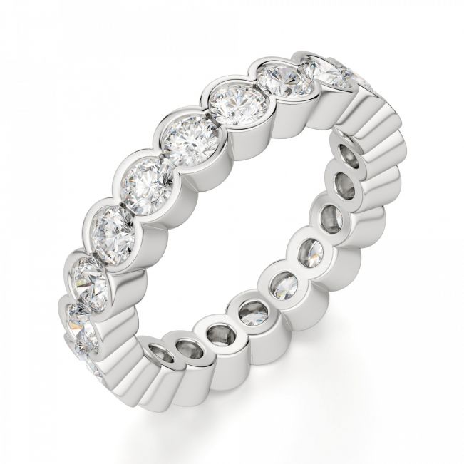 Оригинальное кольцо дорожка с бриллиантами по кругу - Фото 1
