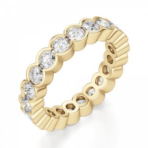 Кольцо из золота дорожка с бриллиантами по кругу - Фото 2