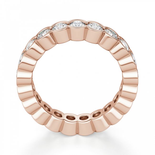 Кольцо из розового золота с бриллиантами по кругу - Фото 2
