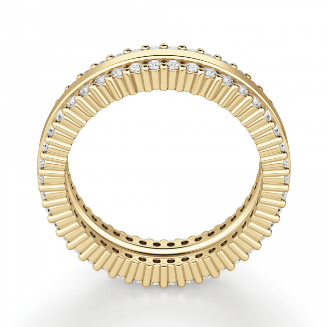 Кольцо из золота с двойной дорожкой из бриллиантов - Фото 1