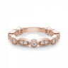 Ажурное кольцо дорожка с бриллиантами из розового золота, Изображение 3