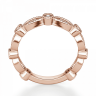 Ажурное кольцо дорожка с бриллиантами из розового золота, Изображение 2