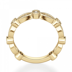 Ажурное кольцо дорожка с бриллиантами из золота - Фото 1