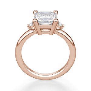 Кольцо с бриллиантом «ашер» из золота - Фото 1