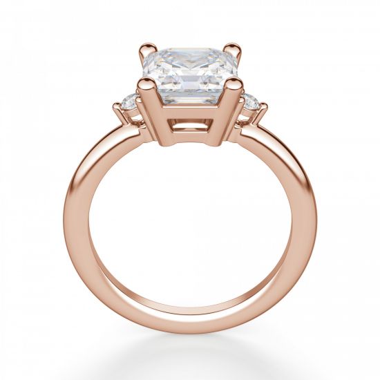 Кольцо с бриллиантом «ашер» из золота,  Больше Изображение 2