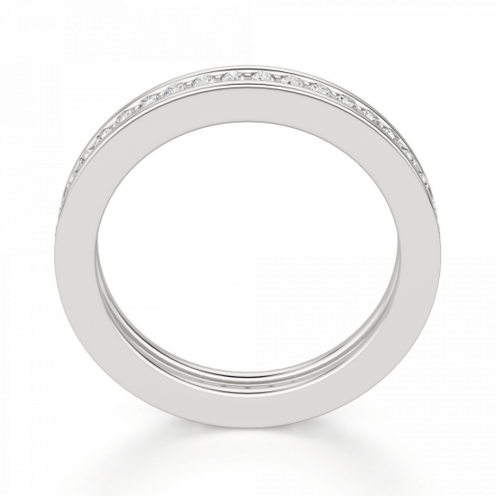 Кольцо дорожка с бриллиантами 1.7 мм в канальной закрепке,  Больше Изображение 2