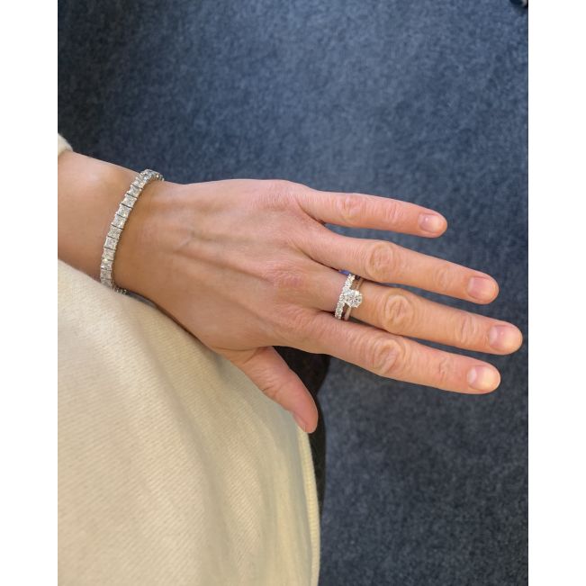 Кольцо с бриллиантом для помолвки из золота - Фото 4
