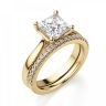 Кольцо с бриллиантом принцесса из желтого золота, Изображение 5