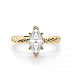 Кольцо с бриллиантом маркиз из золота
