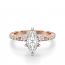 Кольцо с бриллиантом маркиз