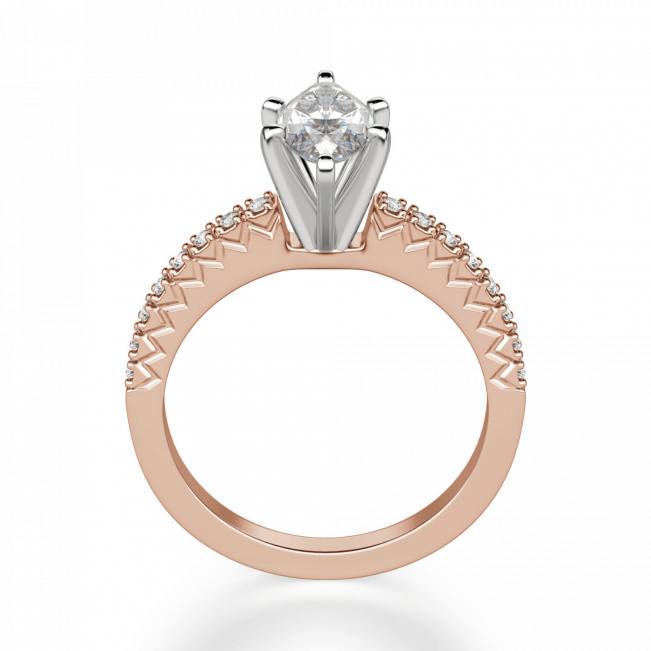 Кольцо с бриллиантом маркиз - Фото 4