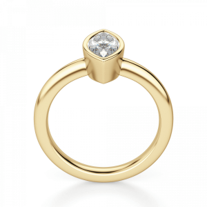Кольцо с бриллиантом маркиз в желтом золоте - Фото 1