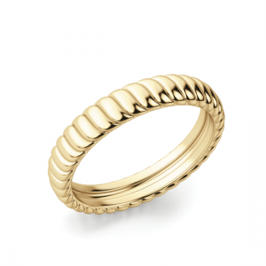 Кольцо из золота с волнистым декором