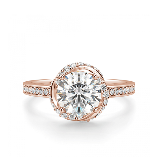 Кольцо с бриллиантами из розового золота, Изображение 1