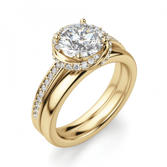 Кольцо с бриллиантами из золота,  Больше Изображение 4