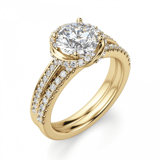 Кольцо с бриллиантами из золота - Фото 5