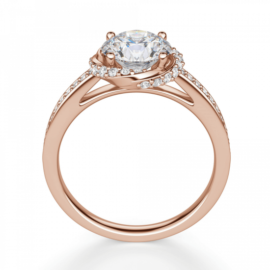 Кольцо с бриллиантами из розового золота,  Больше Изображение 2