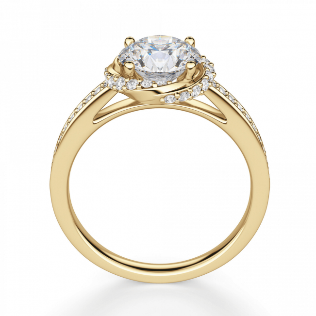 Кольцо с бриллиантами из золота - Фото 1
