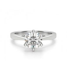 Кольцо с бриллиантом для помолвки из белого золота