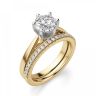 Кольцо из комбинированного золота с бриллиантом для помолвки, Изображение 4
