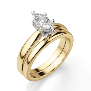 Кольцо с бриллиантом маркиз в 6 лапках из золота - Фото 3