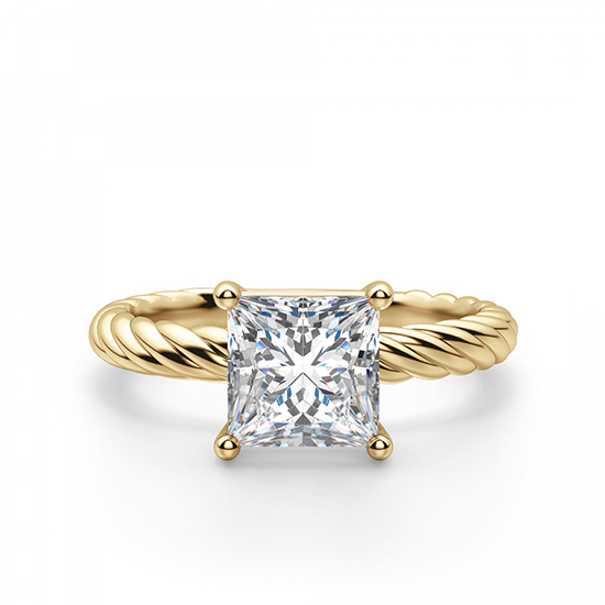 Кольцо с бриллиантом огранки Принцесса, Изображение 1