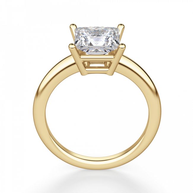 Кольцо золотое с бриллиантом Принцессой - Фото 1