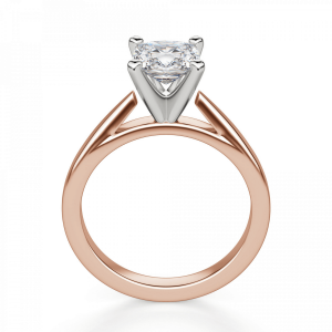 Кольцо из розового золота с бриллиантом кушон - Фото 1