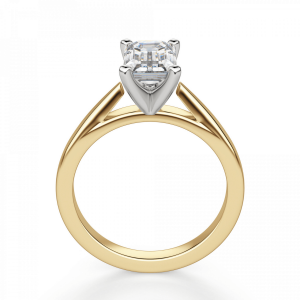 Кольцо с бриллиантом эмеральд из золота - Фото 1