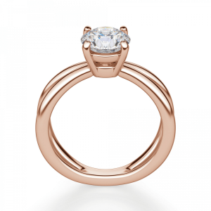 Кольцо из розового золота X с бриллиантом - Фото 1