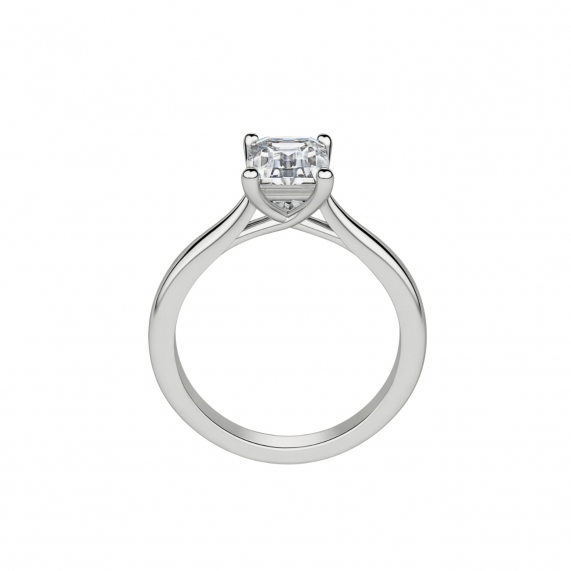 Кольцо перекрест с бриллиантом эмеральд Изображение 1