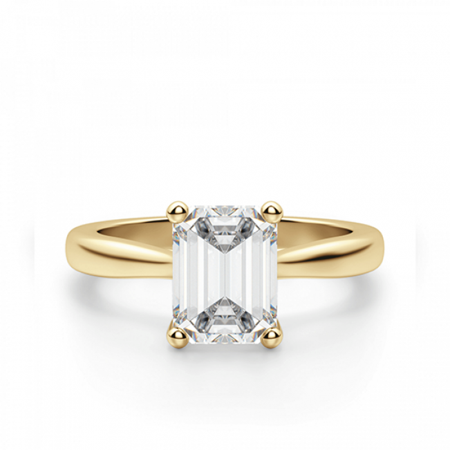 Кольцо золотое с бриллиантом эмеральд
