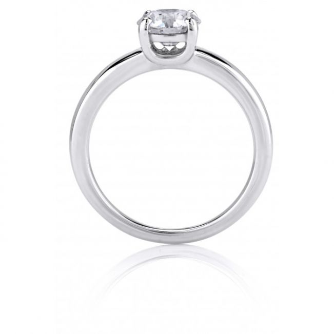 Кольцо с бриллиантом 0.5 карата из платины - Фото 2