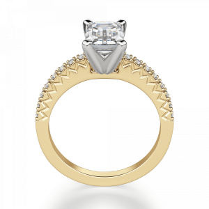 Кольцо из золота c бриллиантом эмеральд - Фото 1