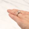 Кольцо с прямоугольным бриллиантом из розового золота, Изображение 3