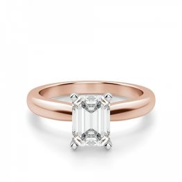 Классическое кольцо с прямоугольным бриллиантом