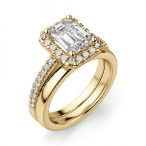 Кольцо золотое бриллиантом эмеральд - Фото 3