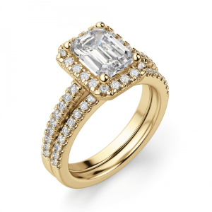 Кольцо золотое бриллиантом эмеральд - Фото 4