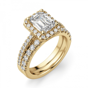 Кольцо золотое бриллиантом эмеральд - Фото 5