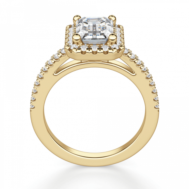 Кольцо золотое бриллиантом эмеральд - Фото 1
