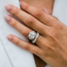 Кольцо с бриллиантом Ашер и трапециями, Изображение 4